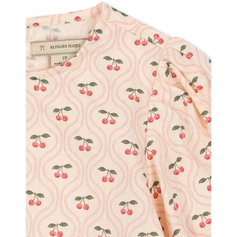 Konges Sløjd Cherry Pink Motif Cianna Bluse Gots 3