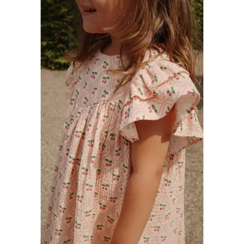 Konges Sløjd Cherry Pink Motif Coco Kjole Gots 3