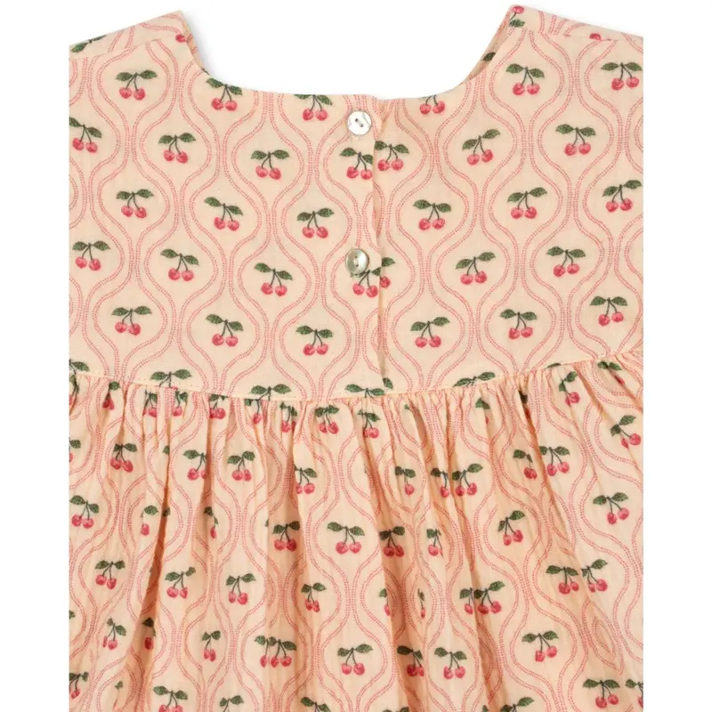 Konges Sløjd Cherry Pink Motif Coco Kjole Gots 5