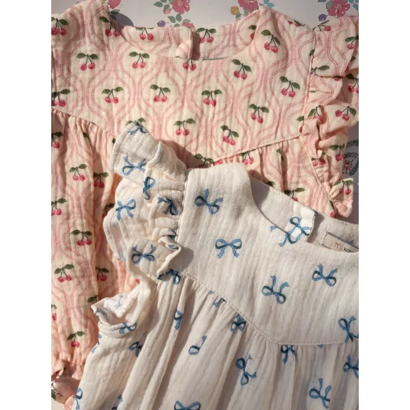 Konges Sløjd Cherry Pink Motif Coco Romper Gots 3