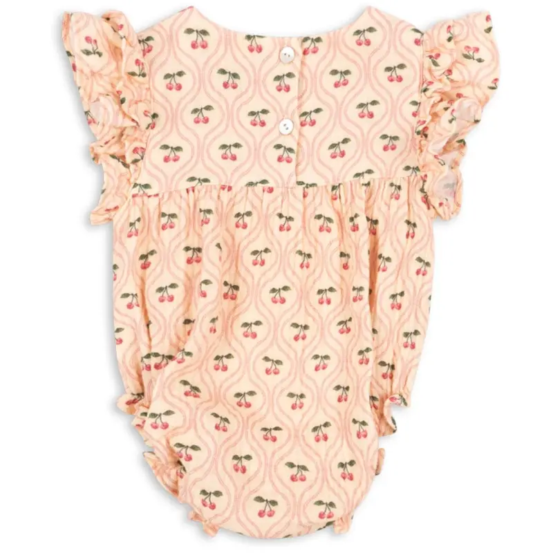 Konges Sløjd Cherry Pink Motif Coco Romper Gots 6