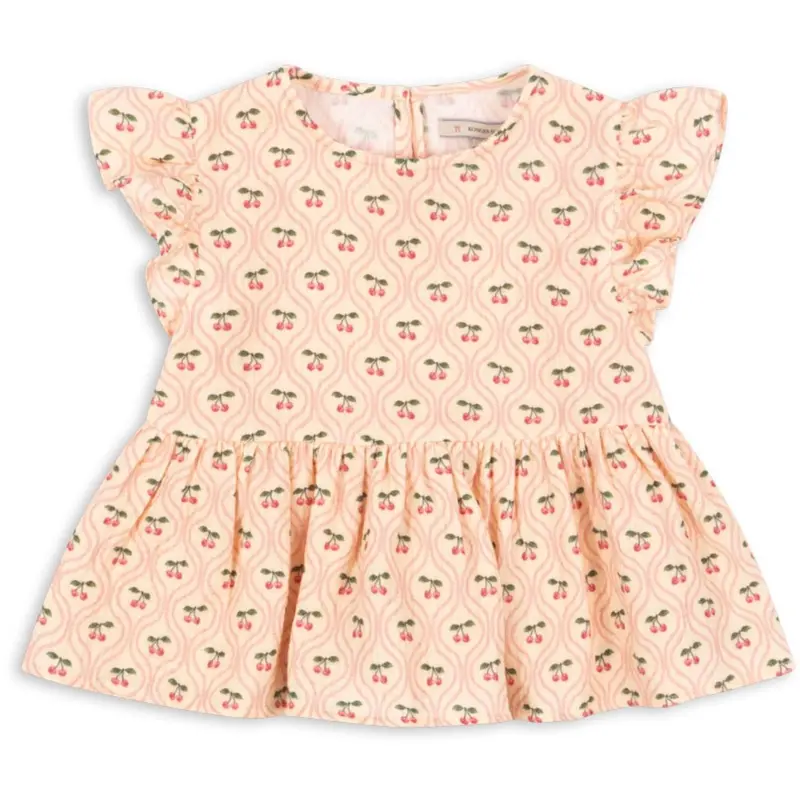 Konges Sløjd Cherry Pink Motif Coco Top Gots 1