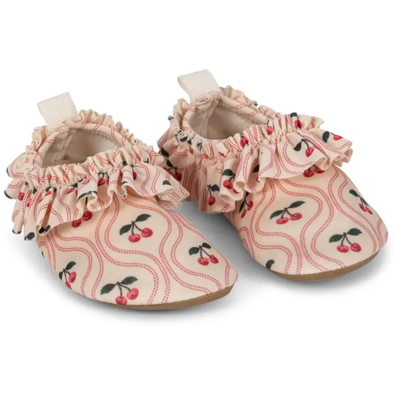 Konges Sløjd Cherry Pink Motif Merle Flæse Badesko 1