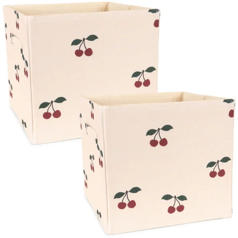 Konges Sløjd Cherry Stof Opbevaring Baskets 2 Pcs 1