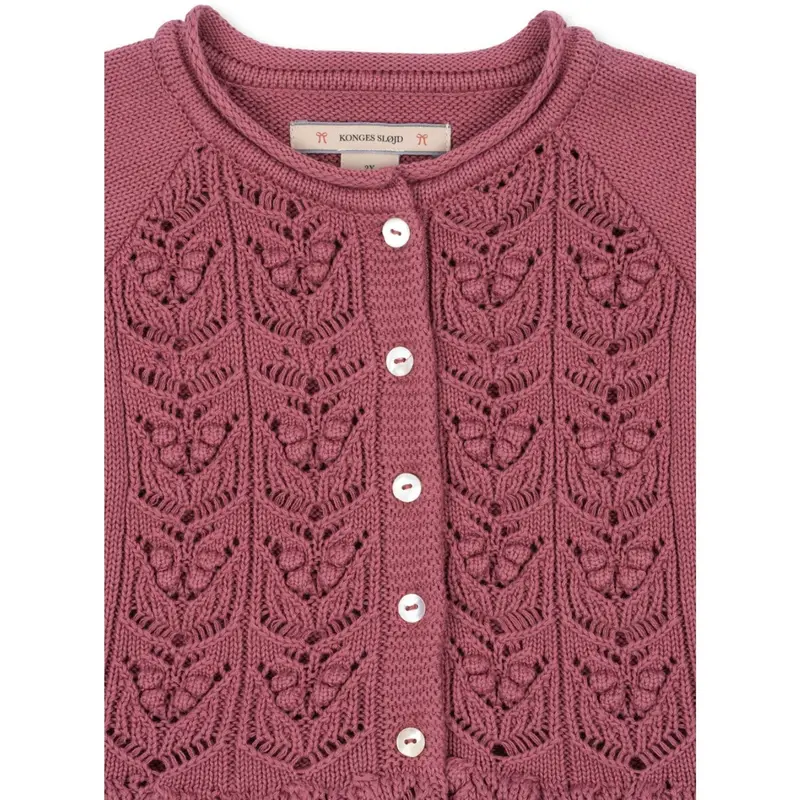 Konges Sløjd Deco Rose Cabby Flæse Cardigan Gots 3