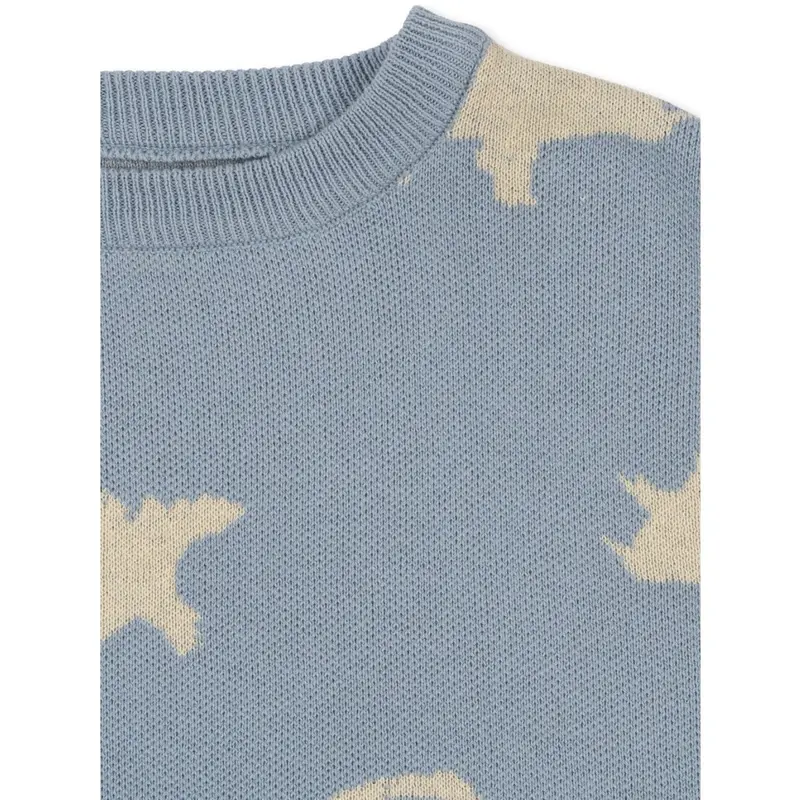 Konges Sløjd Dino Mist Lapis Strik Sweater Gots 3