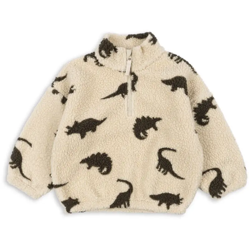 Konges Sløjd Dino Silhouette Jody Bamse Half Zip Grs 1