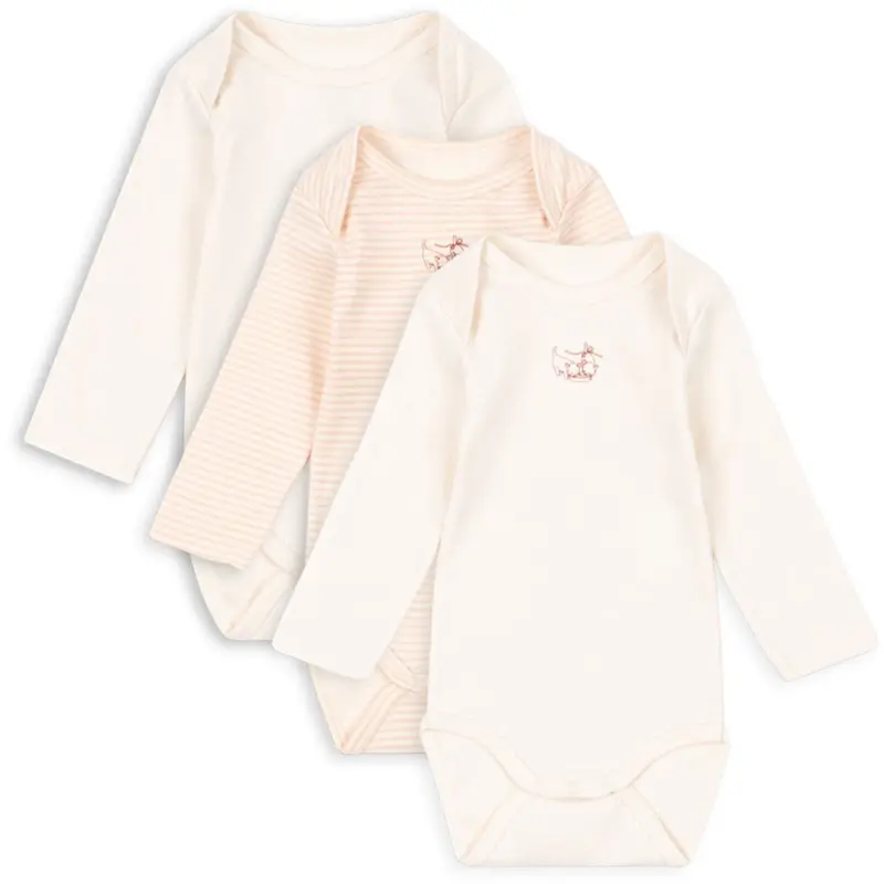 Konges Sløjd Fanga Fontana Blush Mix Fio Stripe 3 Pak Ls Body Ocs 1