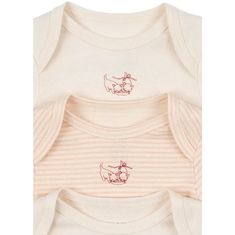 Konges Sløjd Fanga Fontana Blush Mix Fio Stripe 3 Pak Ls Body Ocs 2