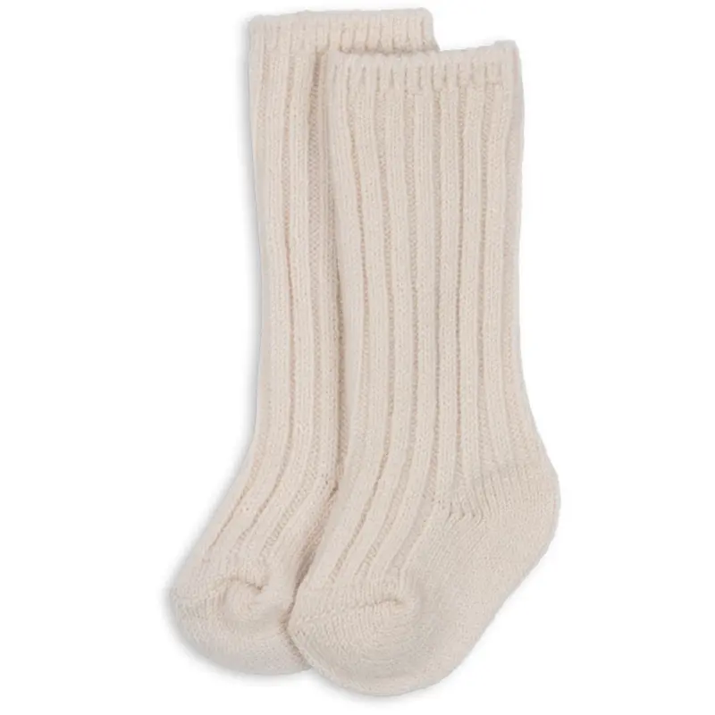 Konges Sløjd Fanga Fontana Off White Melange Lana Heavy Strikket Strømper 1