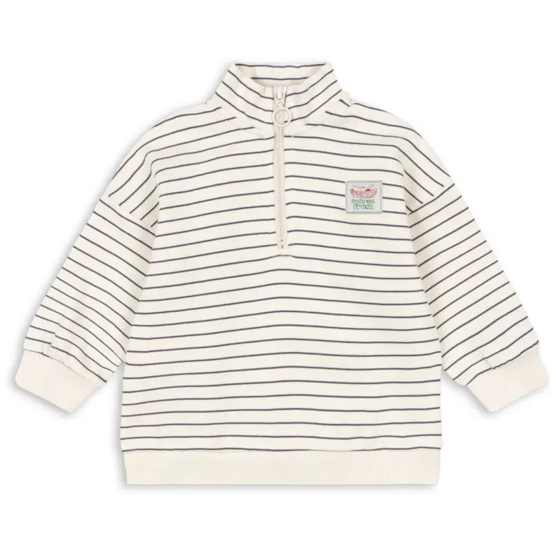 Konges Sløjd Flintstone Stripe Lou Stripe Half Zip Sweat Ocs 1