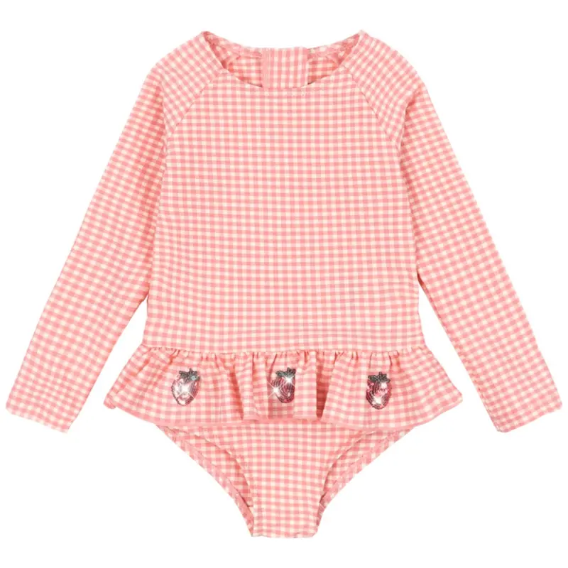 Konges Sløjd Geranium Pink Etta Ls Badedragt 1