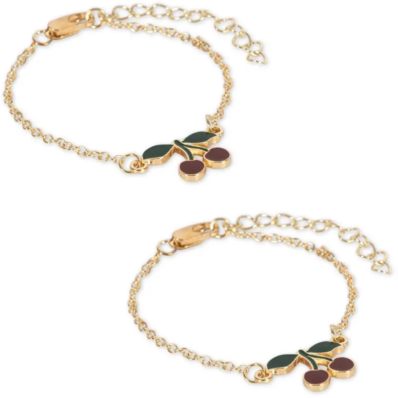 Konges Sløjd Gold 2 Pak Cherry Bestie Armbånd 1