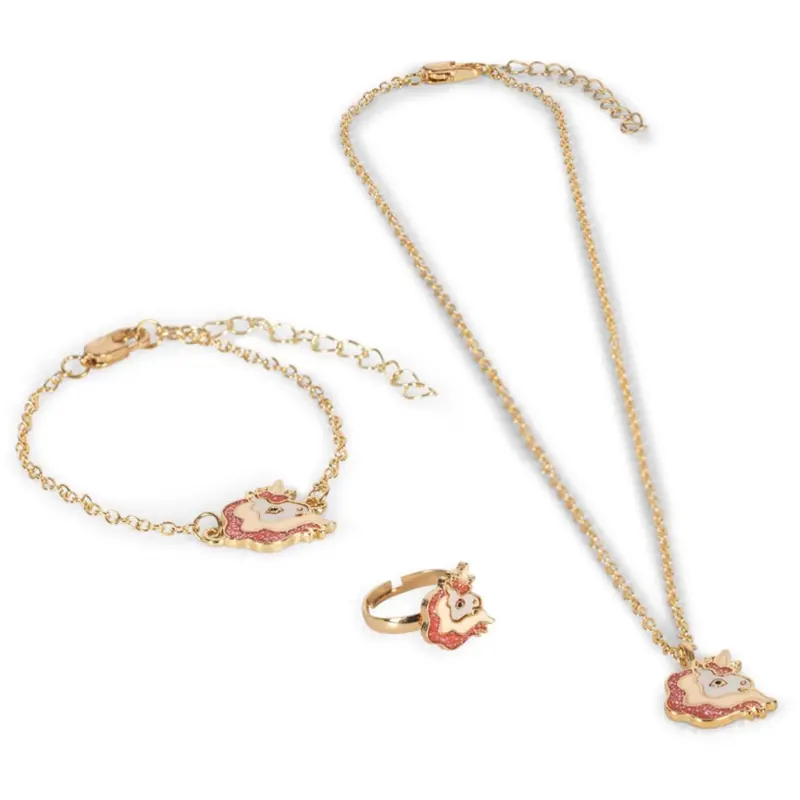 Konges Sløjd Gold Unicorn Jewelry Sæt 1