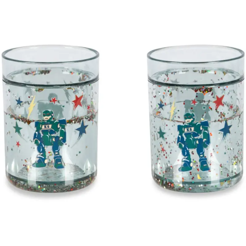 Konges Sløjd Hero Robot 2 Pak Glitter Cups 1