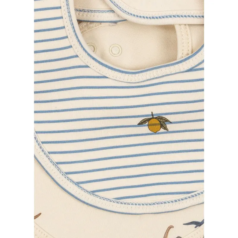 Konges Sløjd Kubi/Stripe Bluie Basic 2 Pak Hagesmæk 2