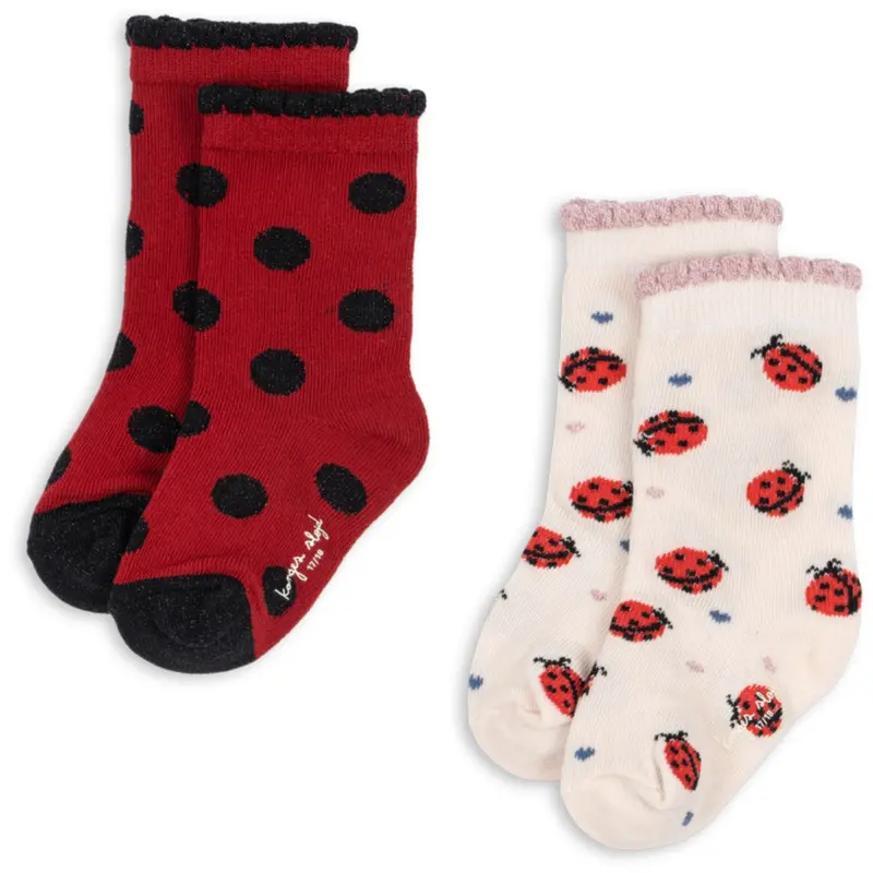 Konges Sløjd Ladybug 2 Pak Ladybug Jacquard Strømper 1
