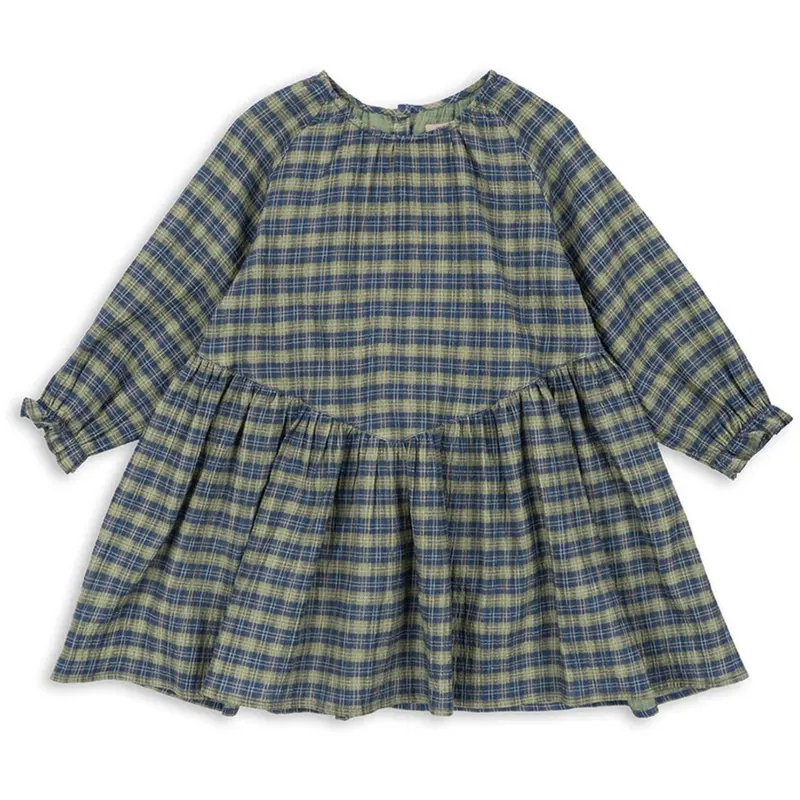 Konges Sløjd Laurel Blue Check Terre Kjole Gots 1