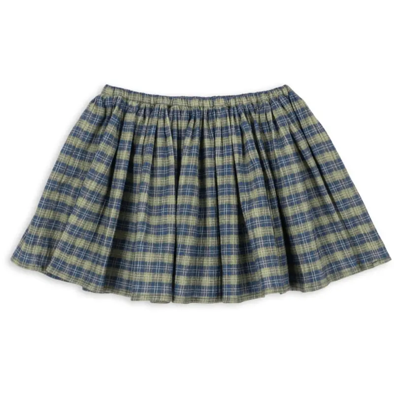 Konges Sløjd Laurel Blue Check Terre Nederdel Gots 3