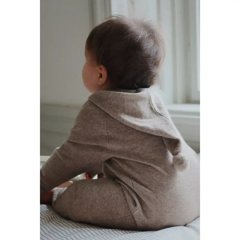 Konges Sløjd Light Brown Mattou Strik Onesie 3