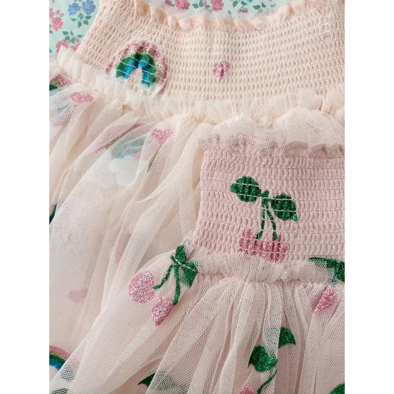 Konges Sløjd Ma Grande Cerise Pink Glitter Tullie Smock Nederdel 2