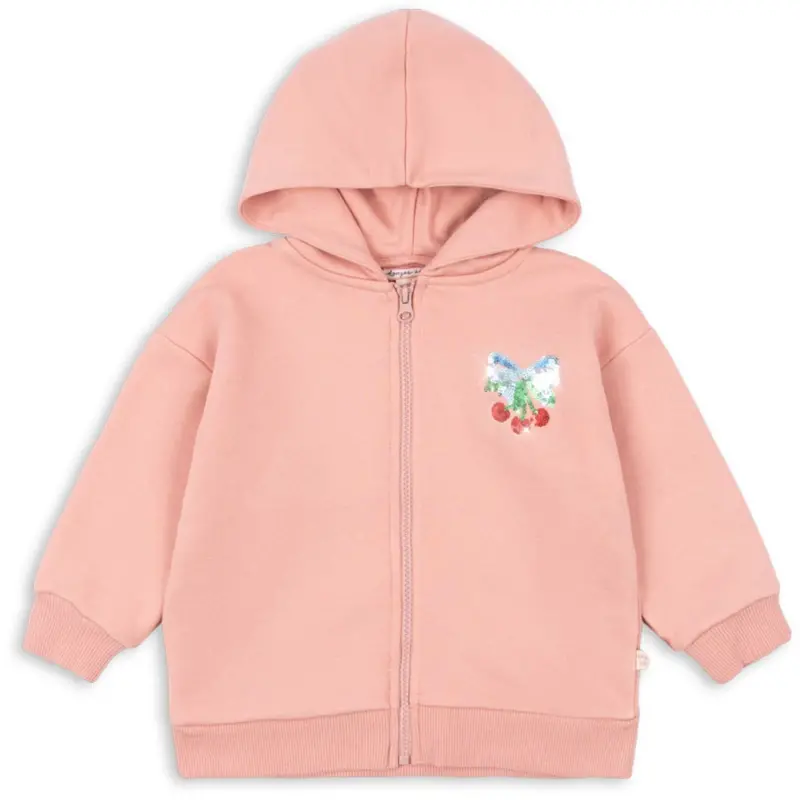 Konges Sløjd Mellow Rose Lou Paliet Sweat Zip Hætte Ocs 1