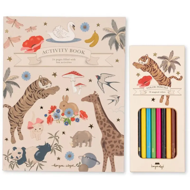 Konges Sløjd Multi Activity Bog Med Colouring Pencils 1