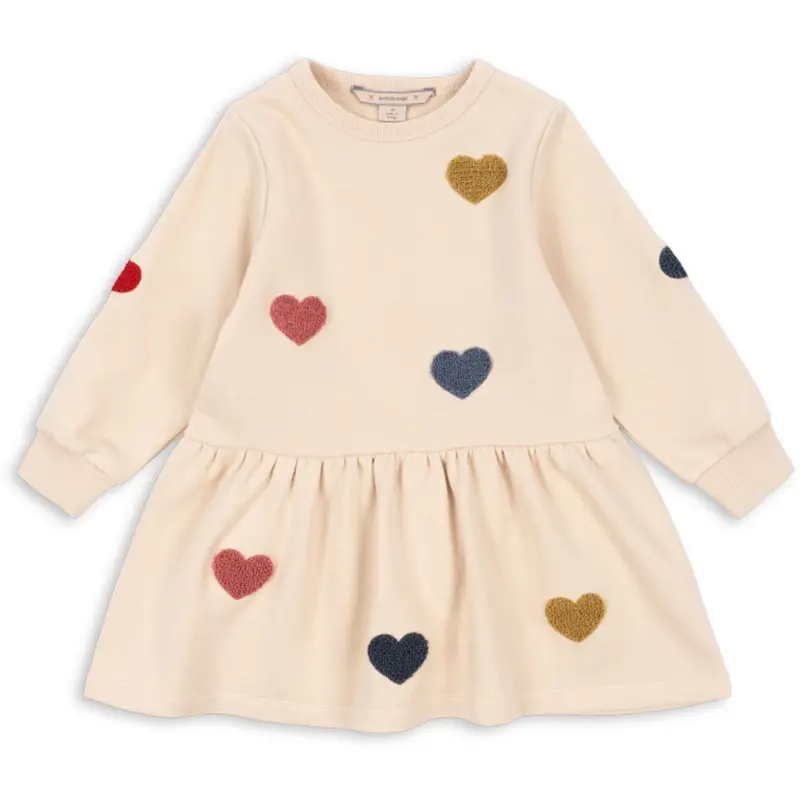 Konges Sløjd Multi Heart Lou Terry Sweat Kjole Ocs 1