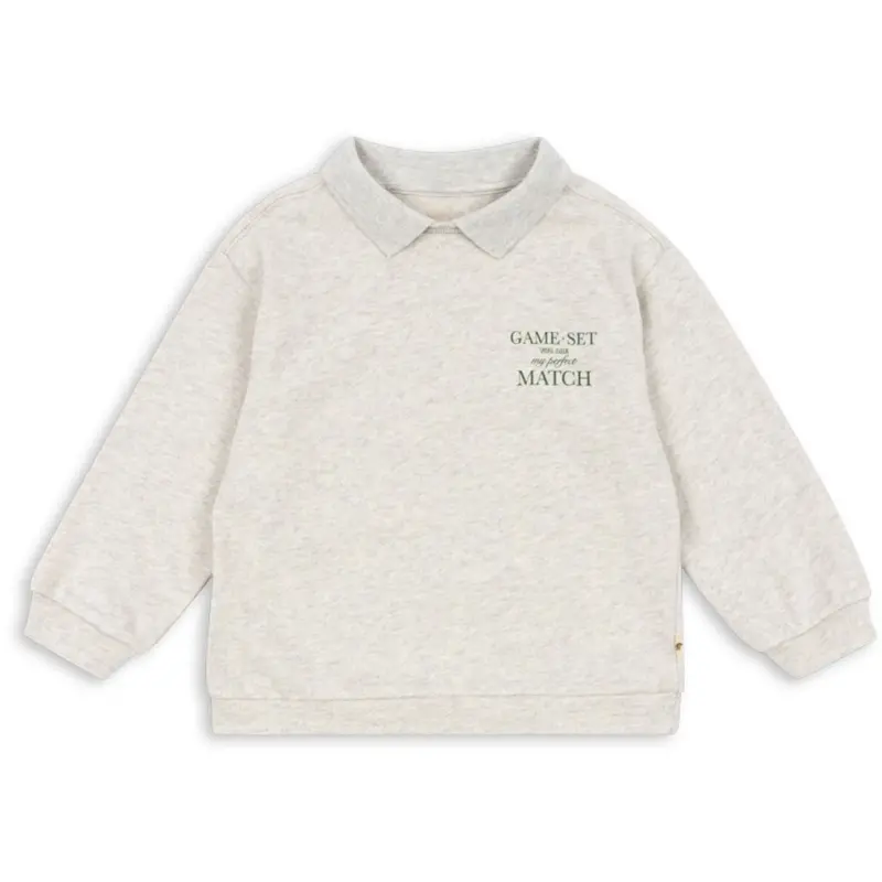 Konges Sløjd Off White Melange Spotty Ls Polo Gots 1