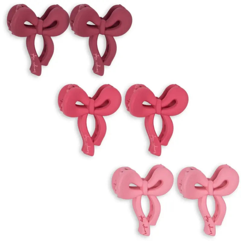 Konges Sløjd Pink Mix 6 Pak Mini Sløjfe Hårspænder 1