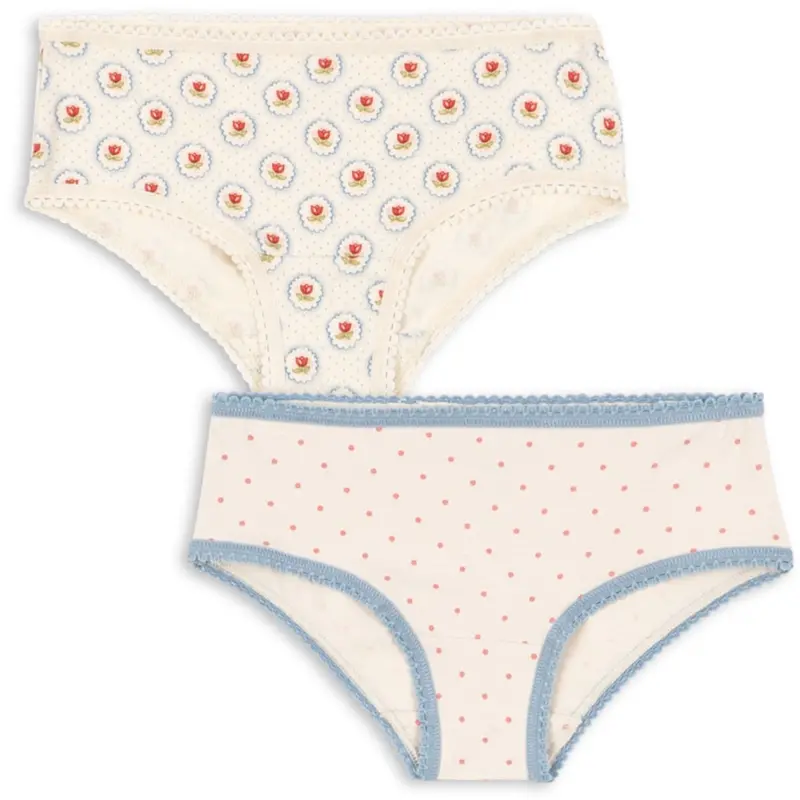 Konges Sløjd Pirouette Dot/Mirage Basic 2 Pak Girl Underbukser Gots 1