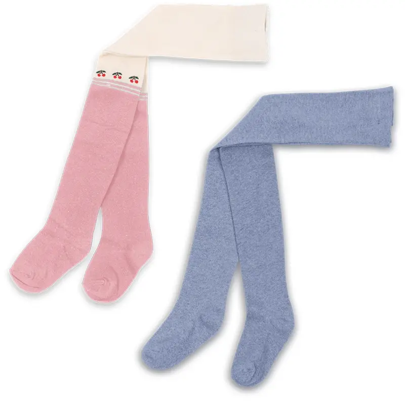 Konges Sløjd Purple/Pink Dolphin 2 Pak Cherry Lurex Strømpebukser 1