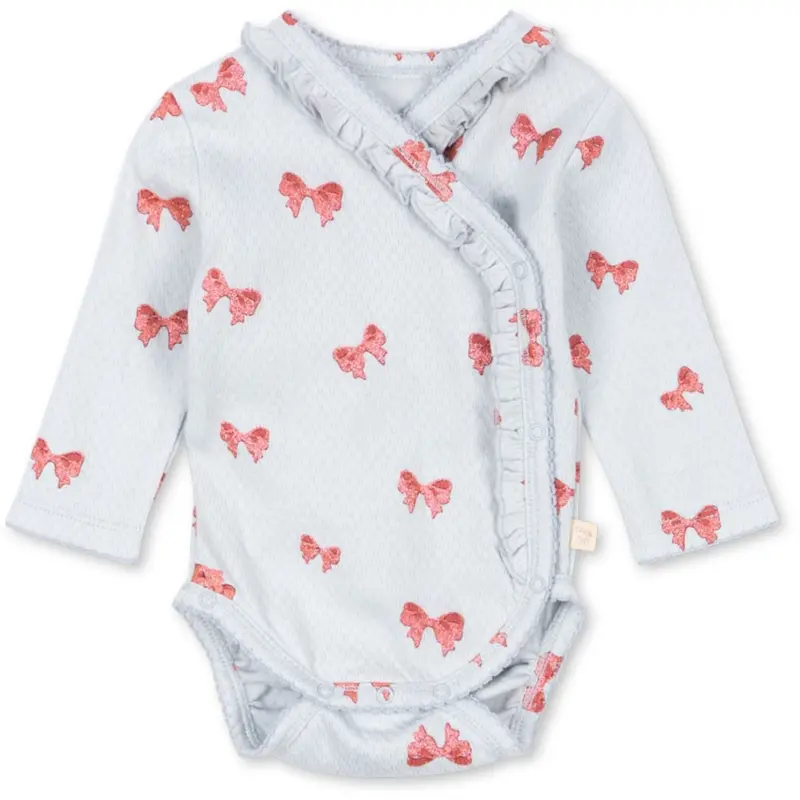 Konges Sløjd Rosia Blue Bow Sui Newborn Flæse Body Gots 1