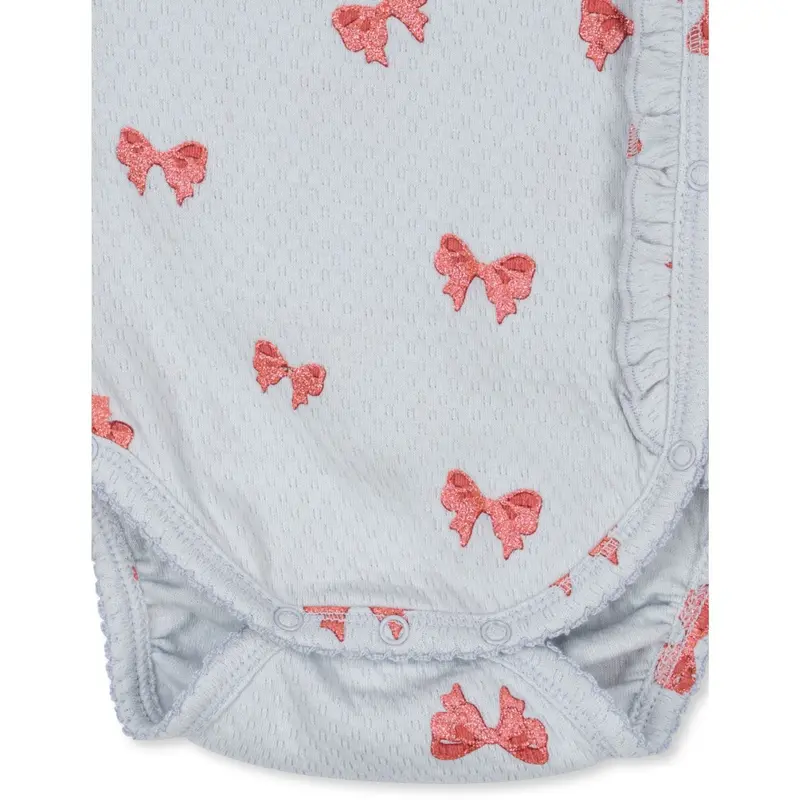 Konges Sløjd Rosia Blue Bow Sui Newborn Flæse Body Gots 2
