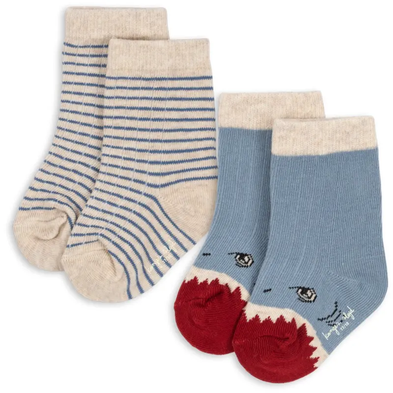 Konges Sløjd Shark 2 Pak Shark Rib Strømper 5