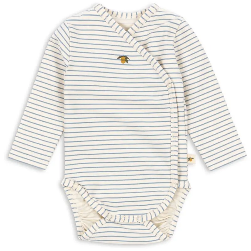 Konges Sløjd Stripe Bluie Basic Ls Newborn Body Gots 1