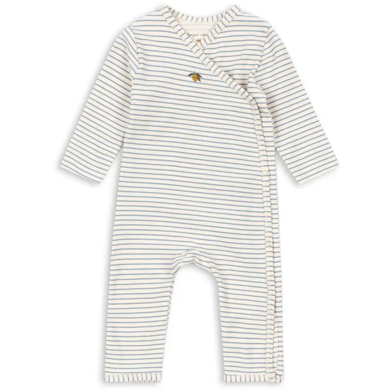 Konges Sløjd Stripe Bluie Basic Newborn Onesie Gots 1