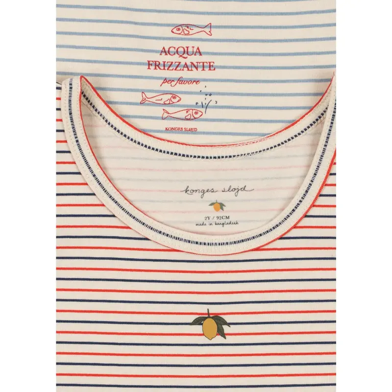 Konges Sløjd Stripe Bluie/Stripe Tricolore Petit Basic 2 Pak Tank Tops Gots 2