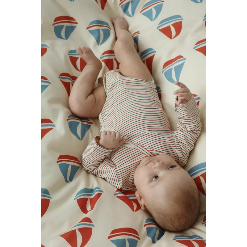 Konges Sløjd Stripe Tricolore Petit Basic Ls Newborn Body Gots 2