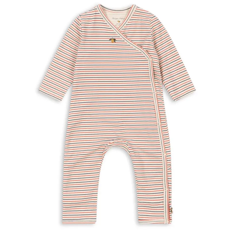 Konges Sløjd Stripe Tricolore Petit Basic Newborn Heldragt Gots 1