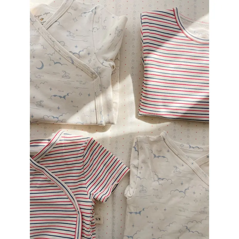Konges Sløjd Stripe Tricolore Petit Basic Newborn Heldragt Gots 2