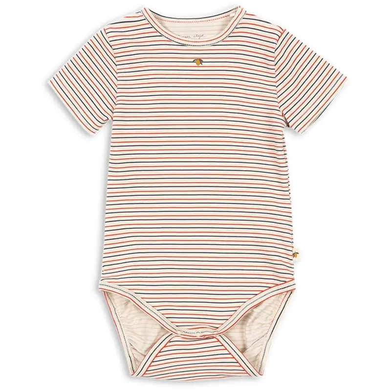 Konges Sløjd Stripe Tricolore Petit Basic Ss Body Gots 1