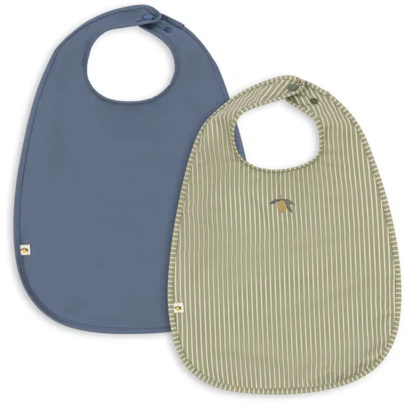 Konges Sløjd Tea Stripe/Flint Stone 2 Pak Dinner Hagesmæk 1