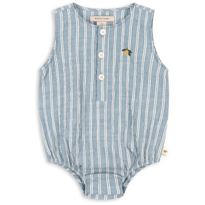 Konges Sløjd Trio Bleu Stripe Elliot Romper Gots 1