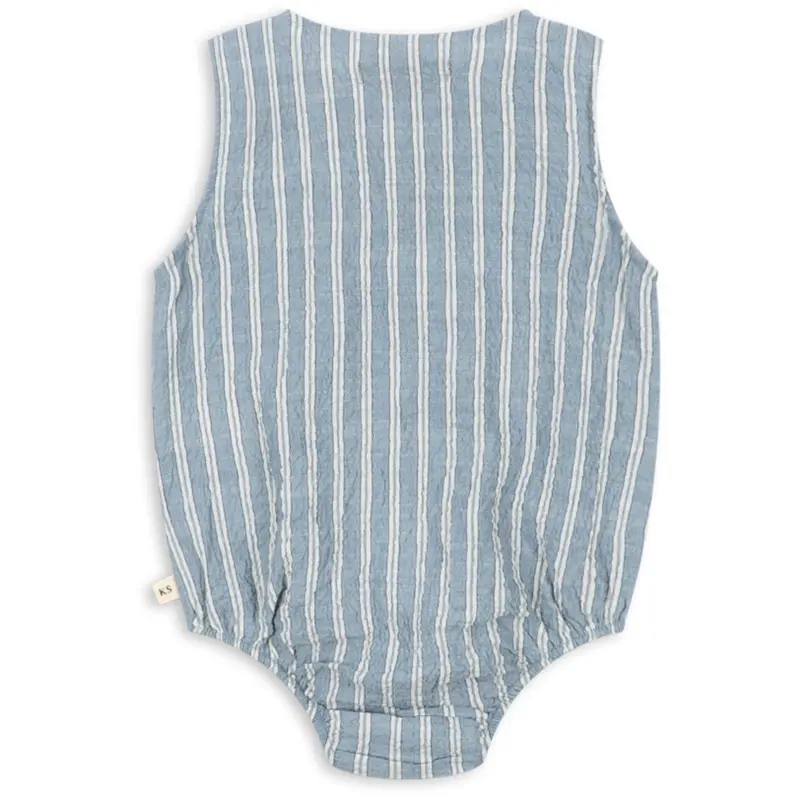 Konges Sløjd Trio Bleu Stripe Elliot Romper Gots 4