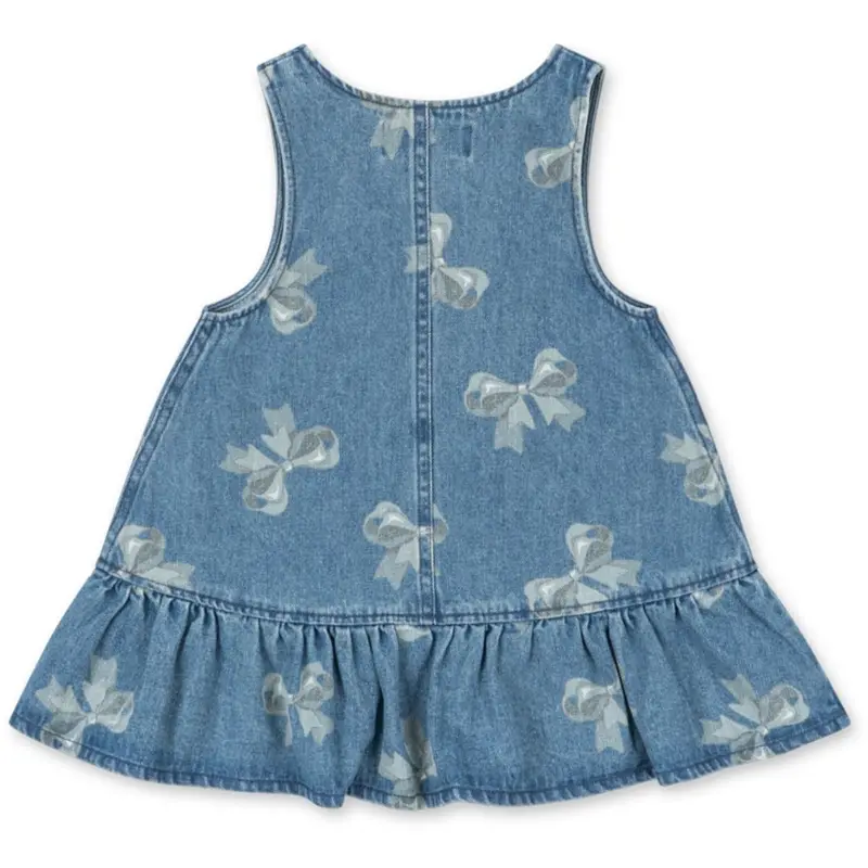 Konges Sløjd X Luksusbaby Bella Bow Blu Magot Flæse Kjole Gots 4