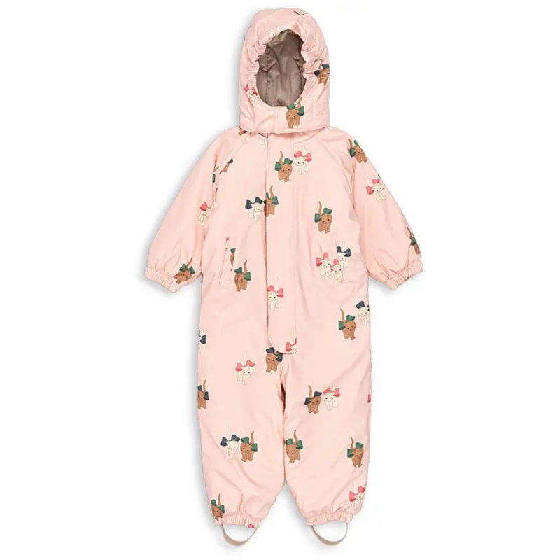 Konges Sløjd X Luksusbaby Bow Kitty Pink Rain Flyverdragt 1