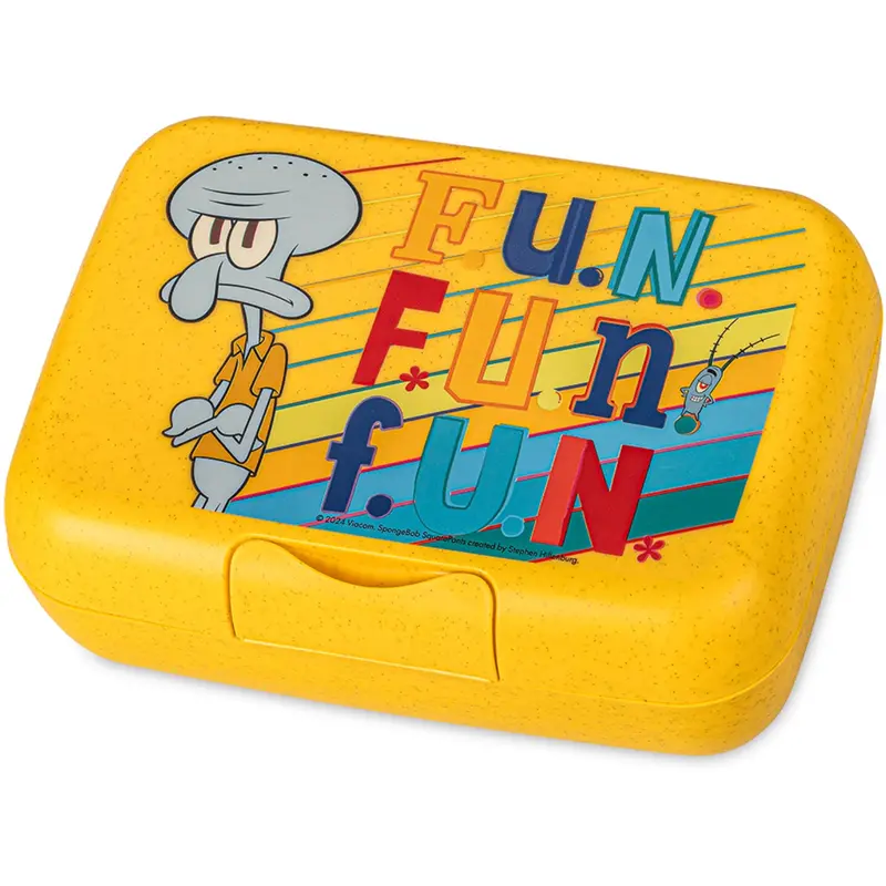 Koziol Organic Honey Yellow Lunch Box Med Separation Skål Candy L Spongebob Squidward 1