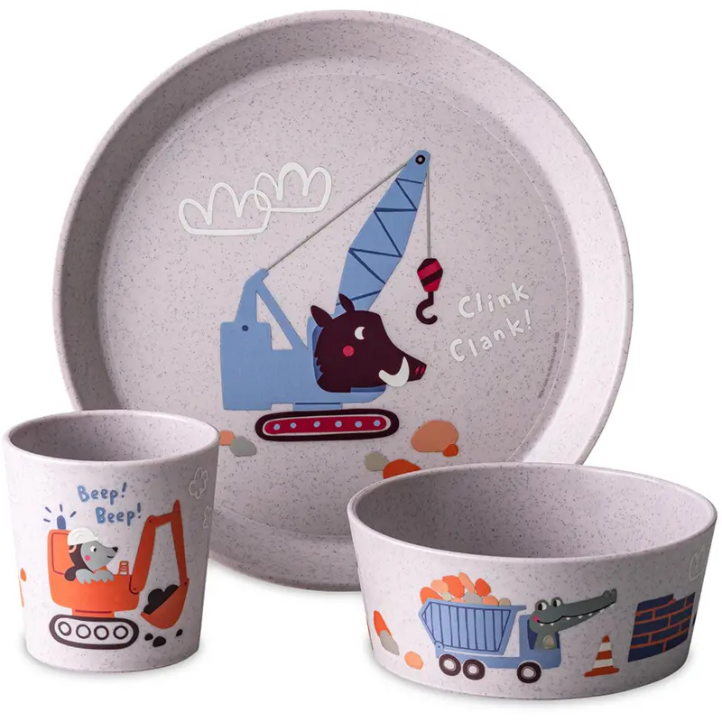 Koziol Organic Purple Grey Small Tallerken + Skål + Kop Connect Trucks 1