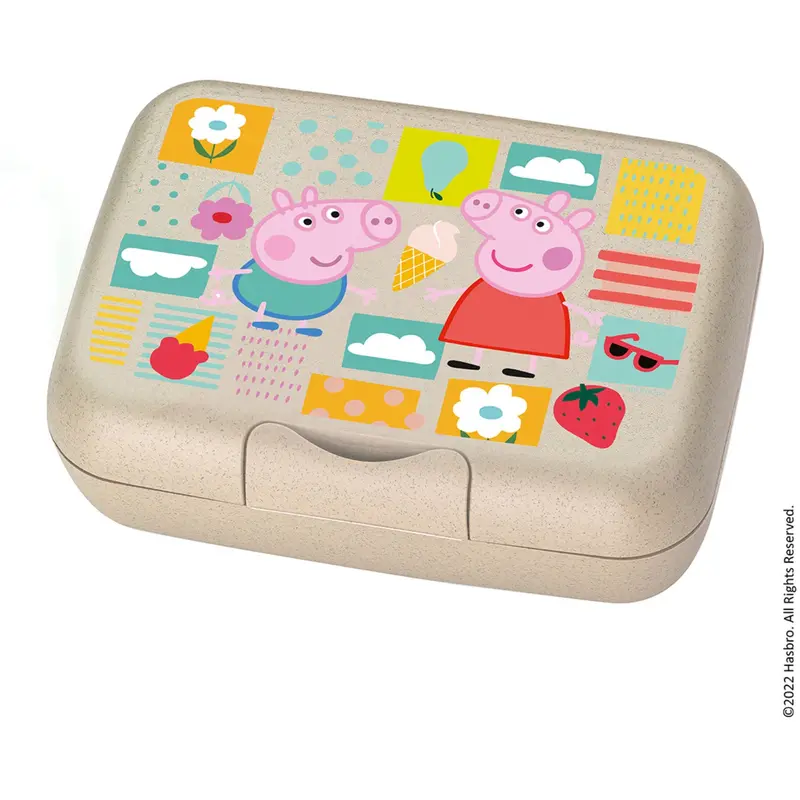 Koziol Organic Sand Lunch Box Med Separat Skål Candy L Peppa Pig 1